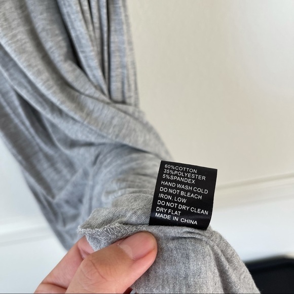 POL Heather Gray Baby Doll Racerback Midi Dress S - Picture 12 of 13